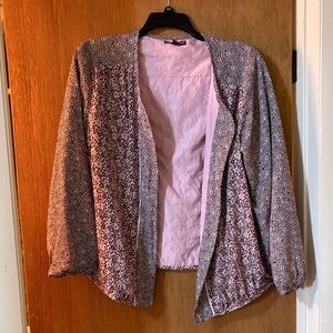Jessica London Pink and Black Textured Jacket